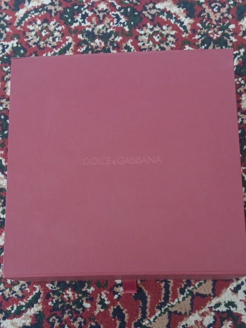 Dolce & Gabbana Burgundy Gift Set with Branded Tissue and Envelope